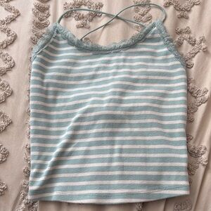 American Eagle Outfitters Blue and White Striped Camisole